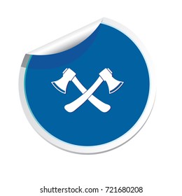 The ax icon. Axe symbol. Flat Vector illustration