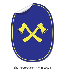 The ax icon. Axe symbol. Flat Vector illustration