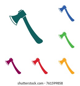 The ax icon. Axe symbol. Flat Vector illustration