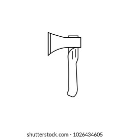 ax icon. Element of construction tools for mobile concept and web apps. Thin line icon for website design and development, app development. Premium icon on white background