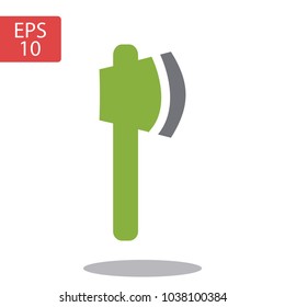 Ax icon flat. Illustration isolated vector sign symbol