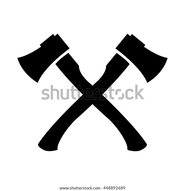 Ax Icon Flat Silhouette Vector Illustration Stock Vector (Royalty Free ...