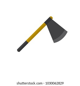 Ax icon in flat style isolated vector illustration on white transparent background