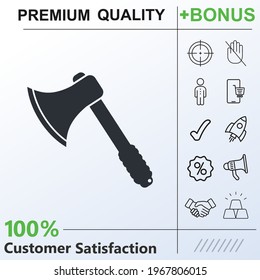Ax icon graphic elements for your work