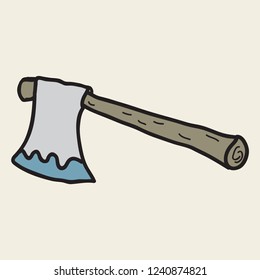 Ax icon halloween simple vector illustration sign