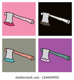 Ax icon halloween simple vector illustration sign