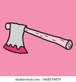 Ax icon halloween simple vector illustration sign