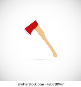 Ax icon. Isolated on white background. Vector illustration, eps 10.