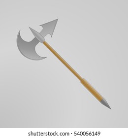 Ax icon isolated on white background. Vector Illustration.