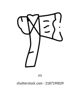 Icono de x. Signo de estilo lineal aislado en fondo blanco. Ilustración del vector