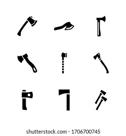 icono de hacha o logotipo símbolo de signo aislado ilustración vectorial - Colección de iconos vectoriales de estilo negro de alta calidad
