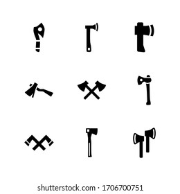 icono de hacha o logotipo símbolo de signo aislado ilustración vectorial - Colección de iconos vectoriales de estilo negro de alta calidad
