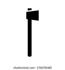 Icono de hacha o logotipo símbolo de signo aislado Ilustración vectorial - Iconos vectoriales de estilo negro de alta calidad

