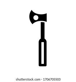 Icono de hacha o logotipo símbolo de signo aislado Ilustración vectorial - Iconos vectoriales de estilo negro de alta calidad
