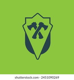 Icono de hacha logo Vector gráfico de ilustración