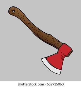 Ax icon, logo. Vector illustration of an ax. Hand drawn ax.