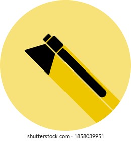 Axt-Symbol im langen Schattenstil