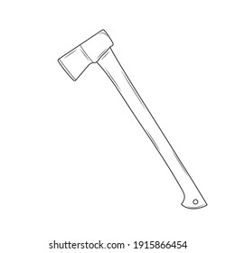 Ax icon on a white background. Vector illustration.