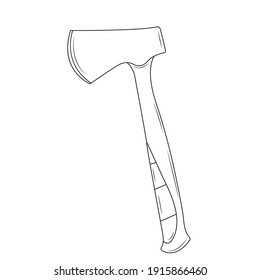 Ax icon on a white background. Vector illustration.