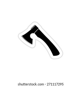 ax icon on a white background with shadow