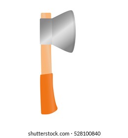 ax icon over white background. repairs tools design. vector illustration