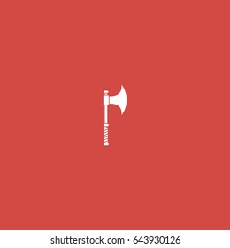 ax icon. sign design. red background