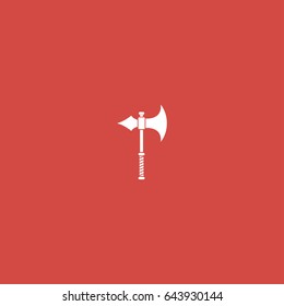 ax icon. sign design. red background