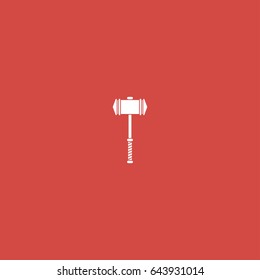 ax icon. sign design. red background