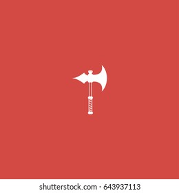 ax icon. sign design. red background
