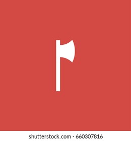 ax icon. sign design. red background