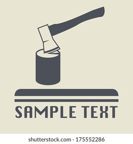 Ax icon or sign, vector illustration