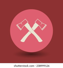 Ax icon or sign, vector illustration