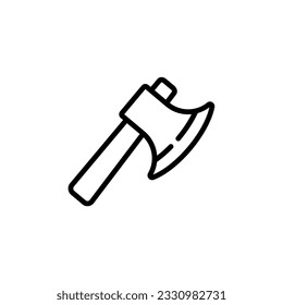 icono de hacha diseño simple en fondo blanco