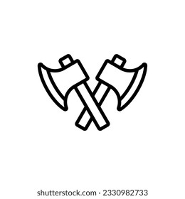 Axt-Symbol, einfaches Design auf weißem Hintergrund