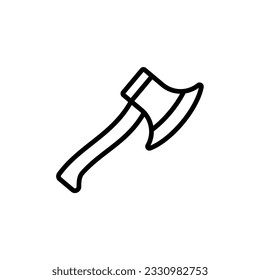icono de hacha diseño simple en fondo blanco