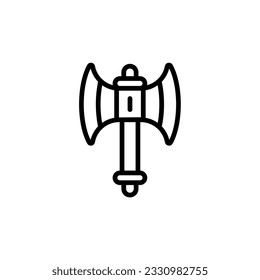 icono de hacha diseño simple en fondo blanco