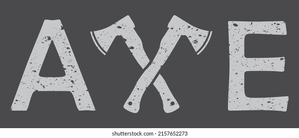 Ax icon stock illustration flat design.	