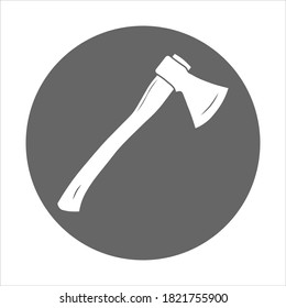 Ax icon stock vector illustration flat design Silhouette of an ax