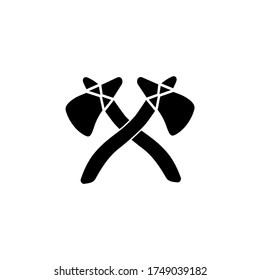 Ax-Symbol in einem trendigen flachen Design