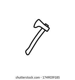Ax-Symbol in einem trendigen flachen Design