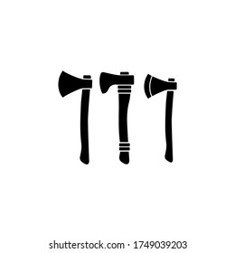 Ax icon in a trendy flat design