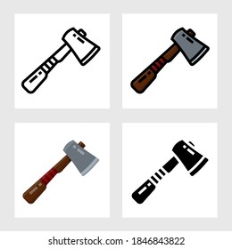 ax icon vector design in filled, thin line, outline and flat style.