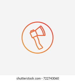 Ax icon.gradient illustration isolated vector sign symbol