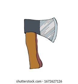 ax illustration. Element of construction tools for mobile concept and web apps. Detailed ax illustration can be used for web and mobile. Premium icon on white background