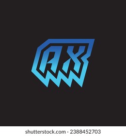 AX initial inspiration logo design esport and gaming clan ideas
