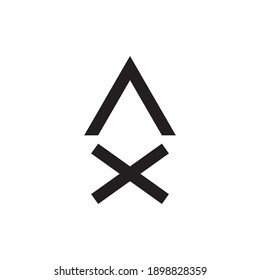 ax initial letter vector logo