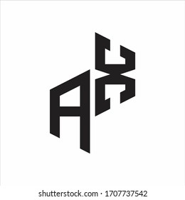 AX Initial Letters logo monogram with up to down style