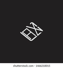 AX Initial Logo letters with rotate squere template