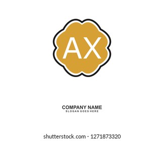 AX Initial logo template vector
