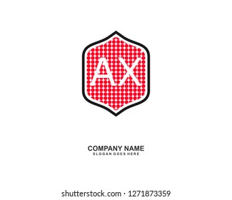 AX Initial logo template vector